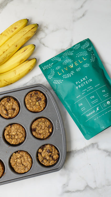 Protein-Packed Banana Muffins (Vegan + Gluten-Free)